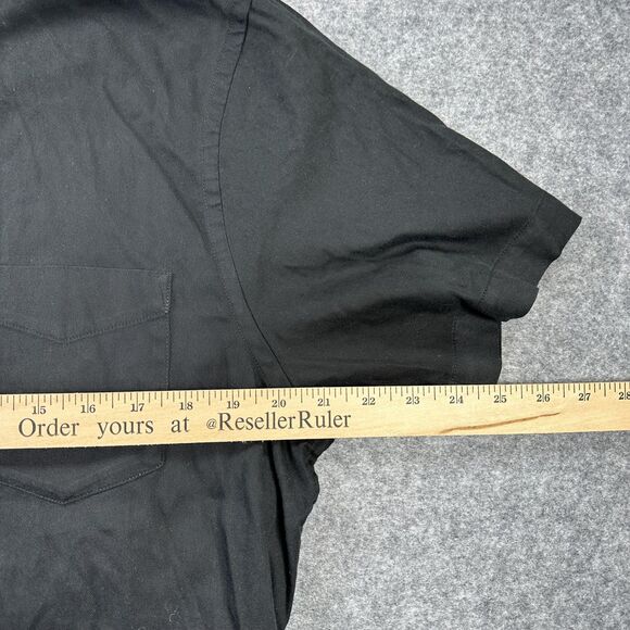 Buck Mason Shirt Mens Large Black Short Sleeve Button Up Pocket Collared Casual - Picture 8 of 10